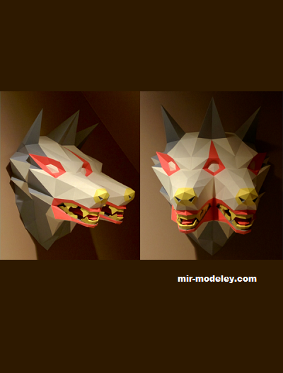 №19365 - Split Dog Bust (Gedelgo) из бумаги