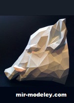 №19407 - Голова кабана / Boar Head (Gedelgo) из бумаги