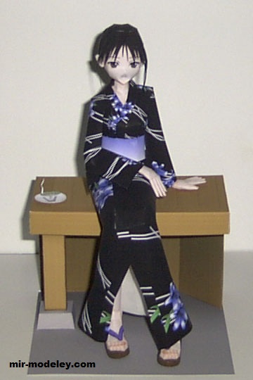 №19392 - Юката Мусумэ / Yukata Musume (Moekami) из бумаги