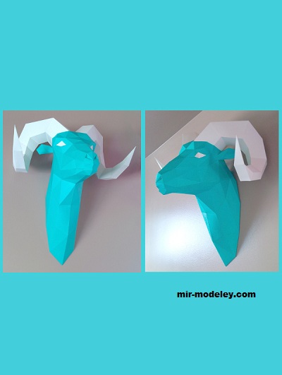 №19366 - Ram\'s Head Trophy (Gedelgo) из бумаги