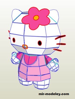 №19443 - Hello kitty (Emilia) из бумаги