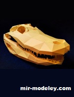 №19405 - Череп аллигатора / Alligator Skull (Gedelgo) из бумаги