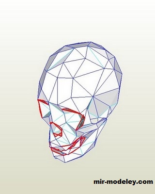№19417 - Череп человека / Human Skull (Vincent Ignacio) из бумаги