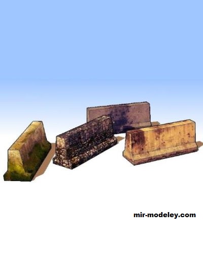 №19445 - Concrete Barriers (Papermau) из бумаги