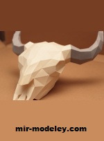 №19404 - Череп бизона 2 / Bison Skull 2 (Gedelgo) из бумаги