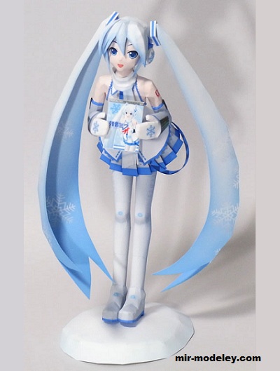 №19374 - Снежная Мику / Snow Miku (Moekami) из бумаги