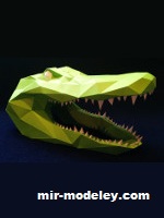 №19406 - Голова аллигатора / Alligator Head (Gedelgo) из бумаги