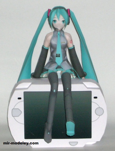 №19386 - Хацунэ Мику / Hatsune Miku (Moekami) из бумаги
