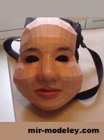 №19410 - 3D-модель лица азиатской женщины / Asian woman 3D face (Dhal) из бумаги