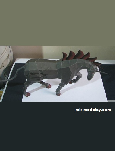 №19420 - Dark Unicorn (Larissa Redeker) из бумаги