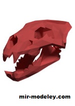 №19403 - Череп льва / Lion Skull (Gedelgo) из бумаги