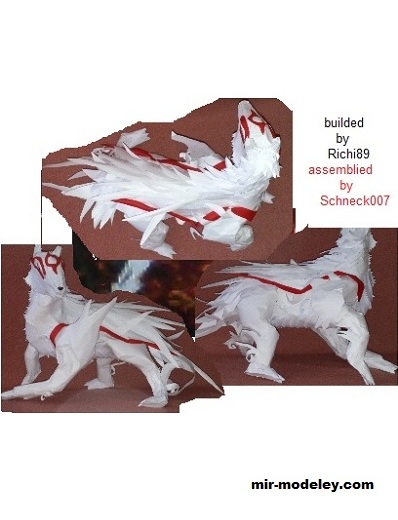 №19412 - Okami Amaterasu (schneck007) из бумаги