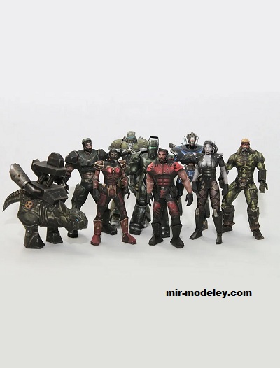 №19541 - Воины / Characters (Metalfist) из бумаги