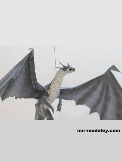 №19534 - Drakan - Grey Dragon (Metalfist) из бумаги
