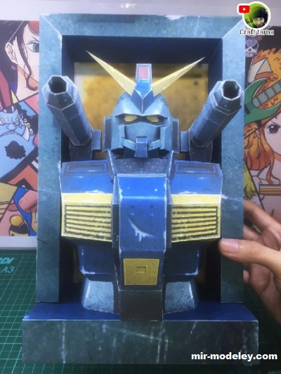 №19495 - Гандам RX-78-6 «Мадрок» / Gundam RX-78-6 Mudrock (Bust) (craft tama) из бумаги
