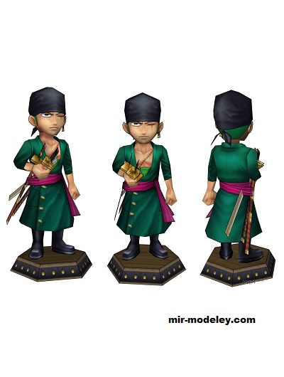 №19483 - Ророноа Зоро / Roronoa Zoro (craft tama) из бумаги