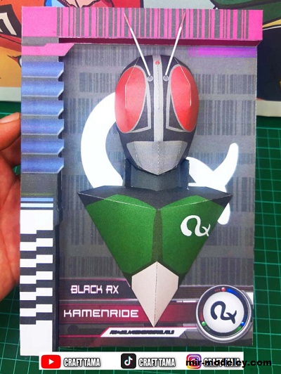 №19461 - Камен Райдер Блэк Эр-Икс / Kamen Rider Black RX (craft tama) из бумаги