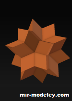№19522 - Ромбический гексаконтаэдр / Rhombic Hexecontahedron (unkerjay) из бумаги