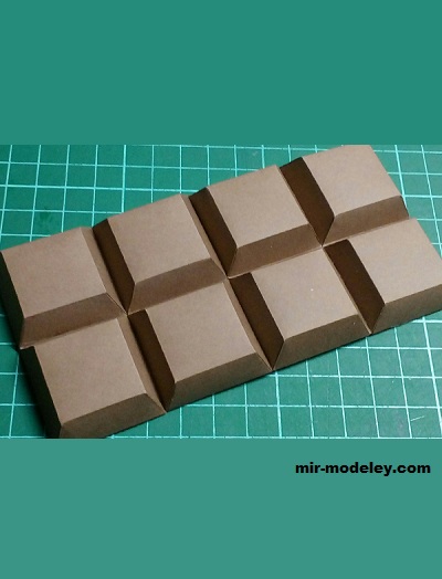 №19515 - Плитка шоколада / Chocolate Bar (Aredjune) из бумаги