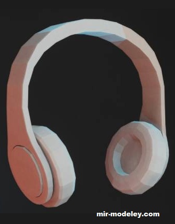 №19517 - Наушники / Headphones Wireless Music (DCinhalen Comics) из бумаги