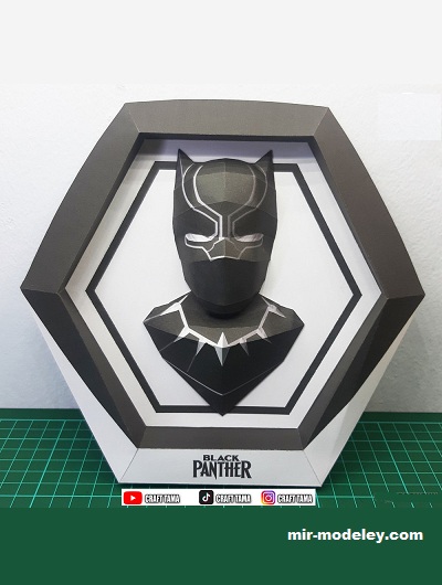 №19466 - Чёрная пантера / Black Panther (craft tama) из бумаги