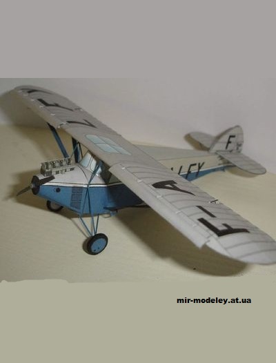 №1908 - Легкий многоцелевой самолет Potez 36 (Criquet) из бумаги