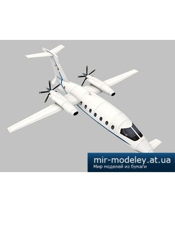 №1965 - Piaggio P180 Avanti [Paper-replika] из бумаги