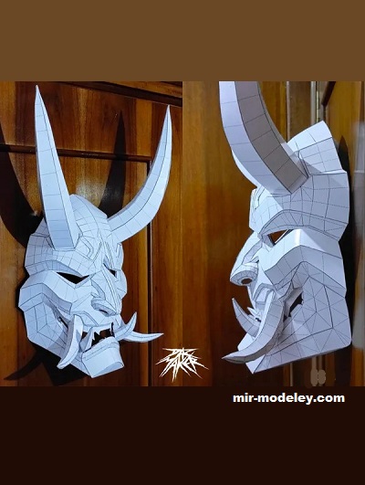 №19564 - Маска Они / Oni Mask (DAZMAKER) из бумаги