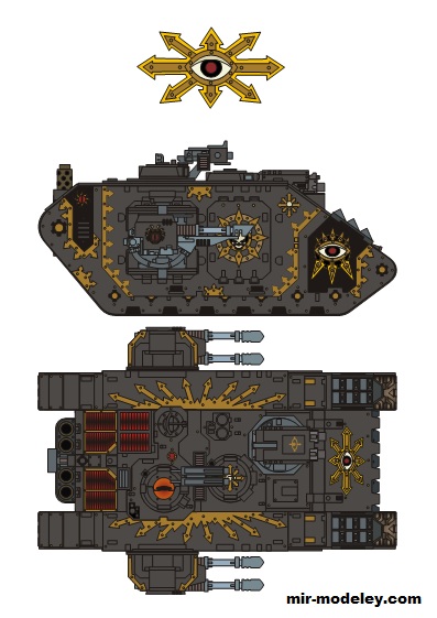 №19719 - Land Raider Chaos (Eli Patoroch) из бумаги