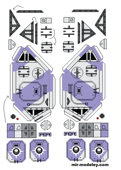 №19709 - Land Raider Spartan novamariny (Eli Patoroch) из бумаги