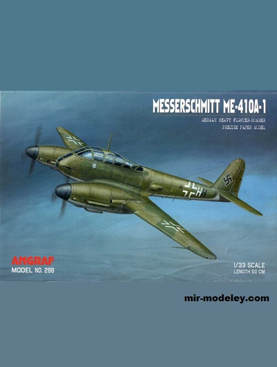 №19663 - Messerschmitt ME-410A-1 (Angraf 288) из бумаги
