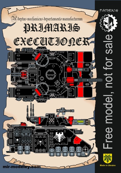 №19830 - Primaris Repulsor Executioner — Raven Guard (Eli Patoroch) из бумаги