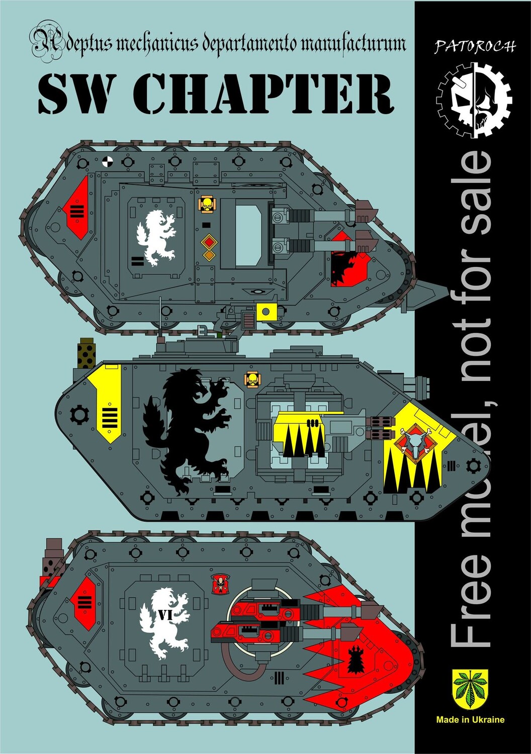 №20097 - SW Chapter — Space Wolves (Eli Patoroch) из бумаги