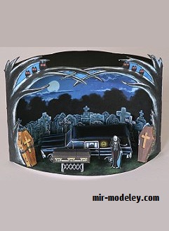 №20249 - Игровой набор «Катафалк» (13 предметов) / 13 PIECE HEARSE PLAYSET (Ray O'Bannon) из бумаги