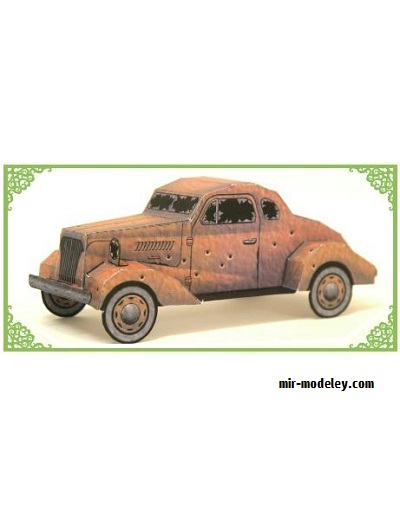 №20251 - АВТОМОБИЛЬ-ПРИЗРАК / THE HAUNTED CAR (Ray O'Bannon) из бумаги