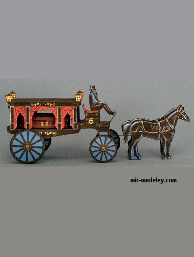 №20247 - Погребальная карета / Hearse Carriage (Ray O'Bannon) из бумаги