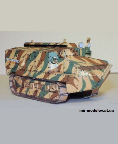 №295 - Пехотный танк Schneider CA1 (Wayne McCullough) из бумаги