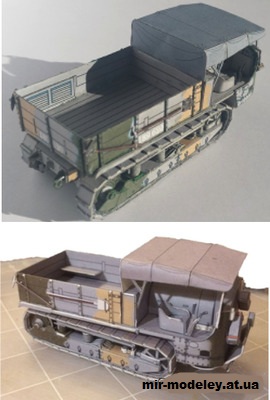 №291 - Артиллерийский тягач Schneider CD Artillery Tractor (Wayne McCullough) из бумаги — скачать развертку из бумаги