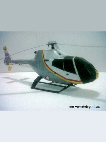 №264 - Eurocopter EC120 B Colibri [Peri Paperhobby] из бумаги — развертка из бумаги