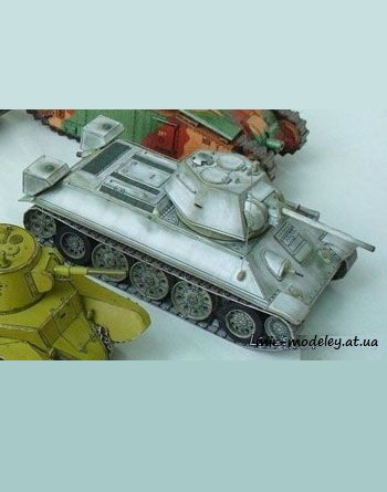 №251 - Т-34 [Перекрас Модель-копия] из бумаги — скачать развертку из бумаги