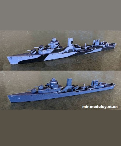 №240 - Bagley class WW2 US Navy destroyers - USS Mugford DD 389, USS Patterson DD392 (Wayne McCullough) из бумаги