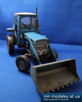 №2023 - Shaun the sheep Tractor [Peri Paperhobby] из бумаги