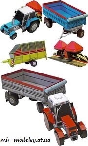 №2029 - Traktory se sberacim vozem, vleckou a secim strojem [ABC 2008-12] из бумаги