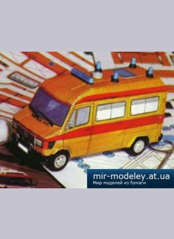 №2090 - Sanitka Mercedes-Benz 210 D [Elektron-Zenit 1997-98-04] из бумаги