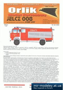 №2075 - Jelcz 008 Strar 244 [Orlik A002] из бумаги