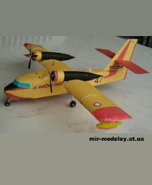 №2008 - Противопожарный самолет Canadair CL-215 [Bob's Card Models] из бумаги