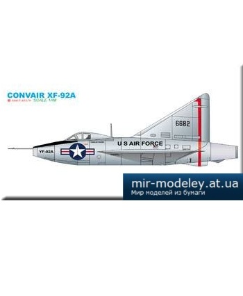 №2176 - Истребитель Convair XF-92A (Bestpapermodels) из бумаги