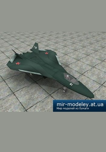 №2294 - SUKHOI PAK FA [Peri Paperhobby] из бумаги