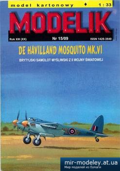 №2269 - De Havilland Mosquito Mk.VI [Modelik 2009-15] из бумаги
