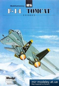 №2293 - F-14 Tomcat [Model Card 016] из бумаги